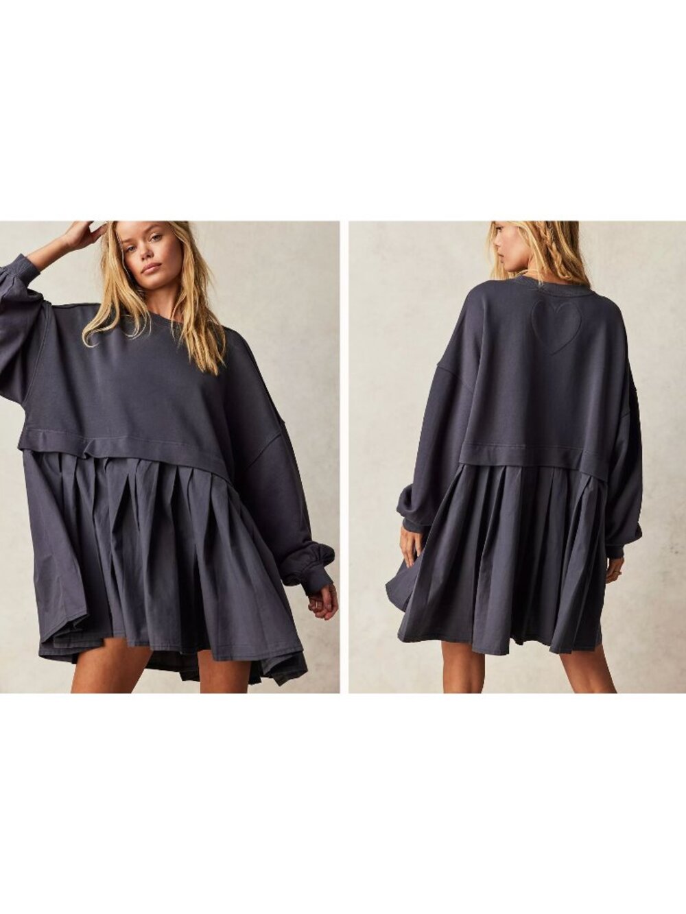 New Free People Movement Women's Size XL Pepper  Eleanor Sweatshirt 100% Cotton